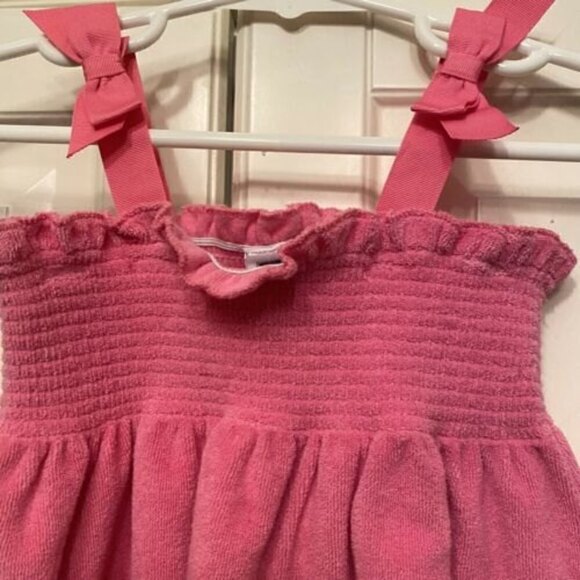 Janie and Jack Sz 6-12 Mth‎ Pink Swimsuit Coverup French Terry Dress - Picture 3 of 7